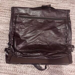 Vintage Samsonite Silhouette Leather Garment Bag Travel Suit Carrier Luggage